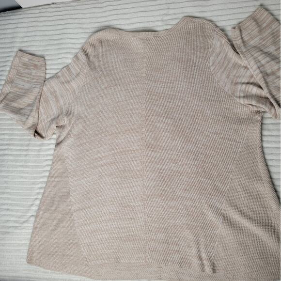 NWT Catherines Beige V-Neck Knit Sweater Women’s Plus Size 2X Soft Cotton Blend - Picture 6 of 10